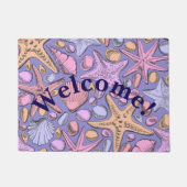 Lavender Seashell Welcome Doormat 18x24 Fußmatte (Vorderseite)