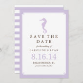 Lavender-Seepferd Hochzeit Speichern Sie das Datum Save The Date (Vorne/Hinten)