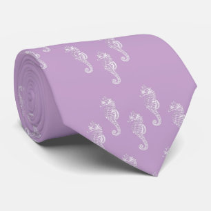 Lavender Seepferds Unisex Neck Tie Krawatte