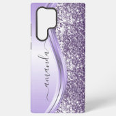 Lavender Sequin Glitzer Handgeschriebene Kalligraf Samsung Galaxy Hülle (Rückseite)
