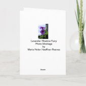 Lavender Shadow Fairy Feiertagskarte (Rückseite)