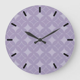 Lavender shippo pattern große wanduhr