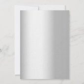 Lavender Silber Luxus 25. Hochzeitstag Einladung (Rückseite)