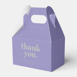 Lavender Silber Signature Danke Geschenkschachtel