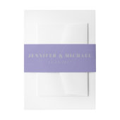 Lavender Silver Basic the wedding of monogram Einladungsbanderole (Vorderseite Beispiel)