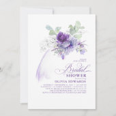 Lavender Silver Elegant Modernes Boho Brautparty Einladung (Vorderseite)