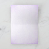 Lavender & Silver Glitzer Look Danke Karte (Innenseite)