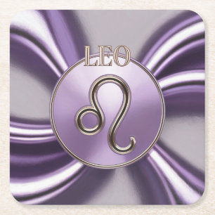 Lavender Silver Leo Untersetzer Set