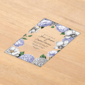 Lavender & Silver Modern Botanical Wedding Acryleinladungen (Ablage )