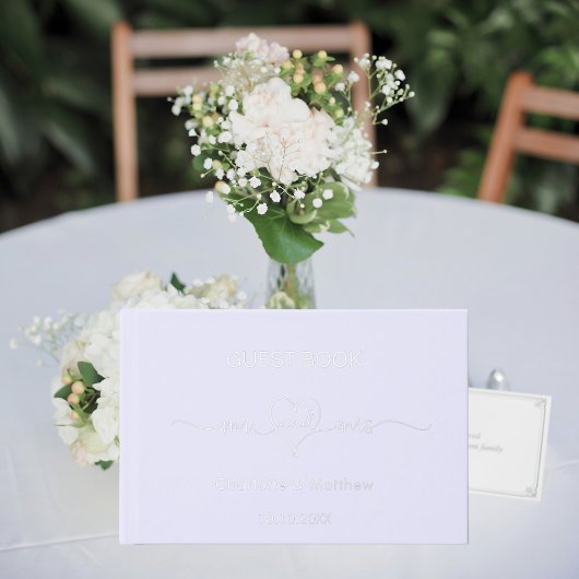 Lavender silver mr mrs wedding gästebuch