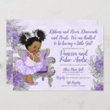 Lavender Silver Princess Baby Dusche
