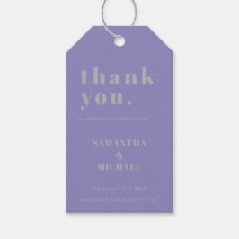 Lavender Silver Simple Classic Wedding Thank You Geschenkanhänger