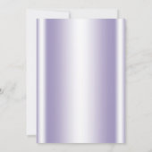 Lavender Silver Tutu Princess Baby Dusche Einladung (Rückseite)