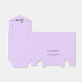 Lavender Simple & Elegant Liebe Wedding ScrIpt Geschenkschachtel (Ungefaltet)