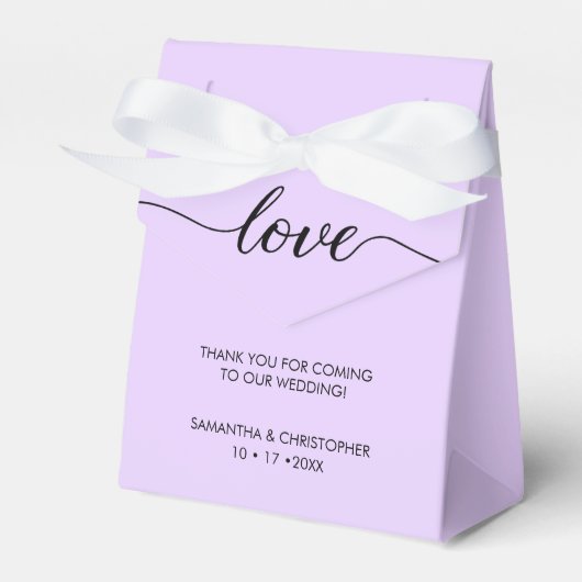 Lavender Simple & Elegant Liebe Wedding ScrIpt Geschenkschachtel (Vorderseite)