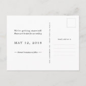 Lavender Simple & Modern Foto Save the Date Ankündigungspostkarte (Rückseite)