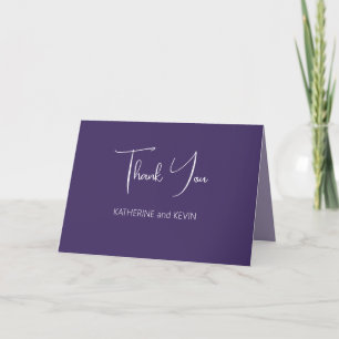 Lavender Simple Wedding Dankeschön Card Dankeskarte
