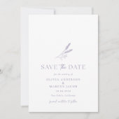 Lavender Simple Wedding speichern Sie das Datum Ei Einladung (Vorderseite)