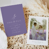 Lavender Simple Wedding speichern Sie das Datum Ei Einladung