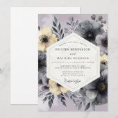 Lavender Slate Painterly Wedding Einladung (Vorne/Hinten)