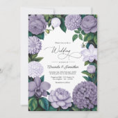 Lavender Smoke, Lilac Ash & Moonstone Wedding Einladung (Vorderseite)