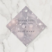 Lavender Snowfall Diamond Danke Geschäft Geschenkanhänger (Rückseite)