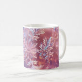 Lavender Snowflakes Weihnachten Kaffeetasse (VorderseiteRechts)