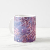 Lavender Snowflakes Weihnachten Kaffeetasse (Vorderseite Links)