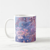 Lavender Snowflakes Weihnachten Kaffeetasse (Links)