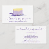 Lavender Soap Soy Natural Spa Cosmetic Visitenkarte (Vorne/Hinten)