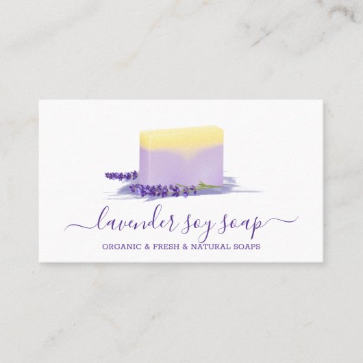 Lavender Soap Soy Natural Spa Cosmetic Visitenkarte (Vorderseite)