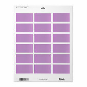 Lavender Sold Gradient Design Adressaufkleber (Vorne)