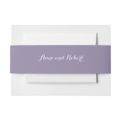 Lavender Solid Personalisiert Wedding Einladungsbanderole (Vorderseite Beispiel)