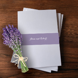 Lavender Solid Personalisiert Wedding Einladungsbanderole