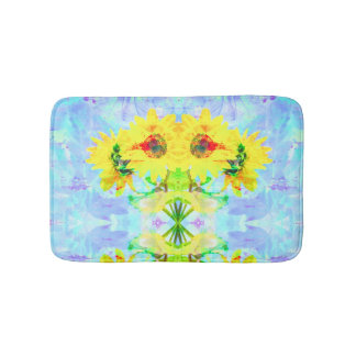 Lavender Sonnenblumen Badematte