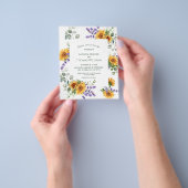 Lavender Sonnenblumen Haushalt Hochzeit Einladung Flyer (Gruppe)