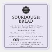Lavender Sourdough Ingredient Cottage Sticker (Vorderseite)