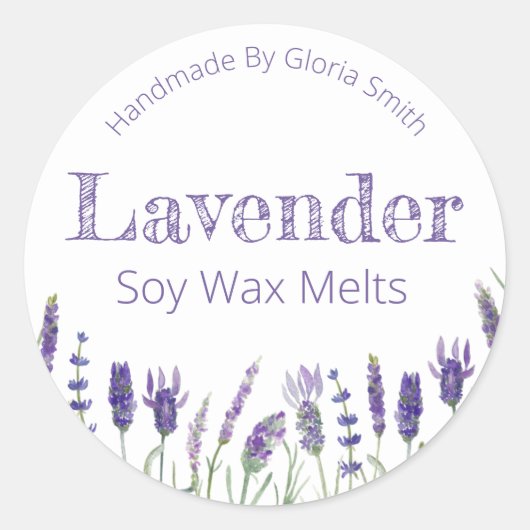Lavender Soy Wax Melts Runder Aufkleber (Vorderseite)
