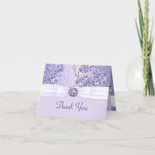 Lavender Sparkle Wonderland Wedding Dankeskarte