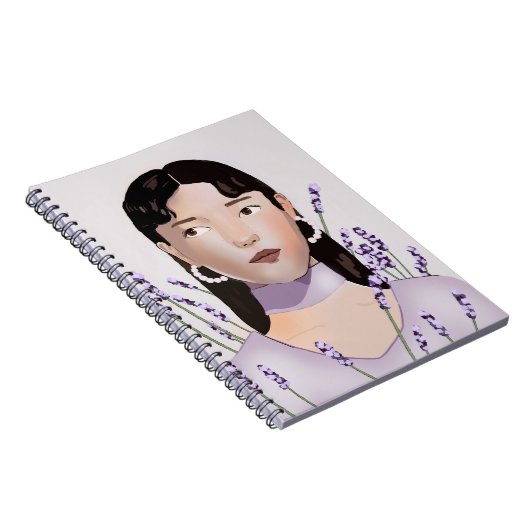 Lavender Spiral Bound Notebook Notizblock (Rechte Seite)