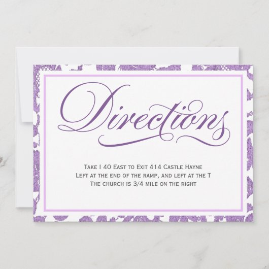 Lavender-Spitzen-Skripteinschulung Einladung (Vorderseite)