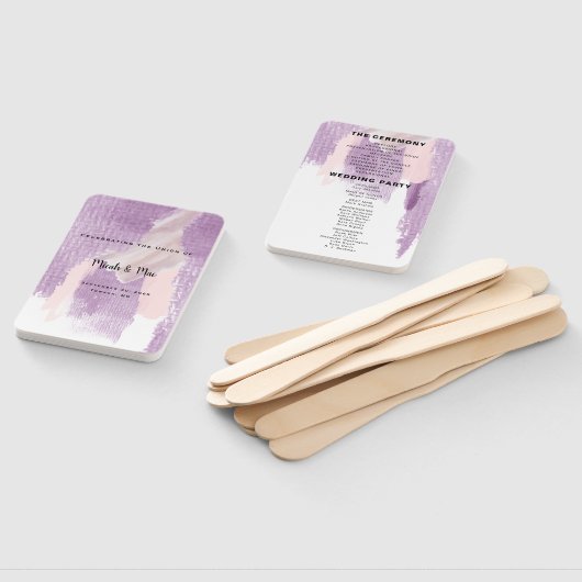 Lavender Splash Hochzeitsprogramm Fächer (Non-assembled)