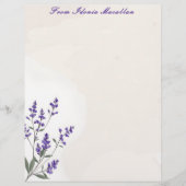 Lavender Sprig Briefbogen (Vorderseite)