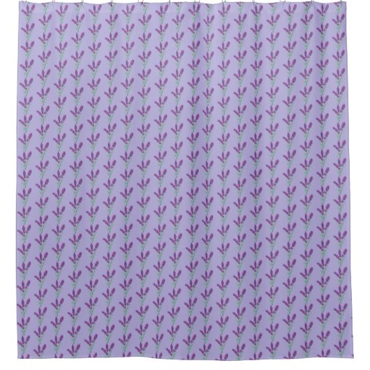 Lavender Sprigs Design Duschvorhang (Vorderseite)