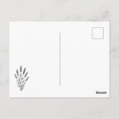 Lavender Sprigs – Minimalist Botanical Design on Postkarte (Rückseite)