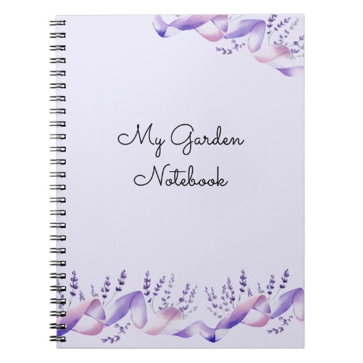 Lavender Sprigs My Garden Notebook Notizblock (Vorderseite)