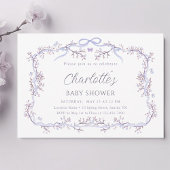 Lavender Spring Garden Girl Babydusche Einladung