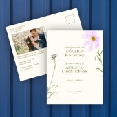 Lavender Spring Wildblume Wedding Save the Date Postkarte