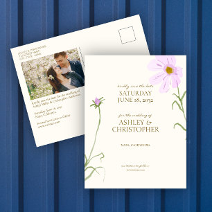 Lavender Spring Wildblume Wedding Save the Date Postkarte
