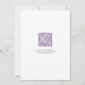Lavender Spring Wildflower Meadow Garden QR Code  Save The Date (Rückseite)